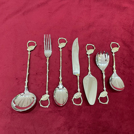 Laila Dine Leaf Cutlery Serving Tools - set of 7
