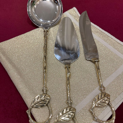 Laila Dine Leaf Cutlery Serving Tools - set of 7