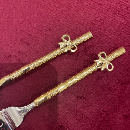 Laila Dine Bow Cutlery Serving Tools Gold (SOLD BY PIECE)