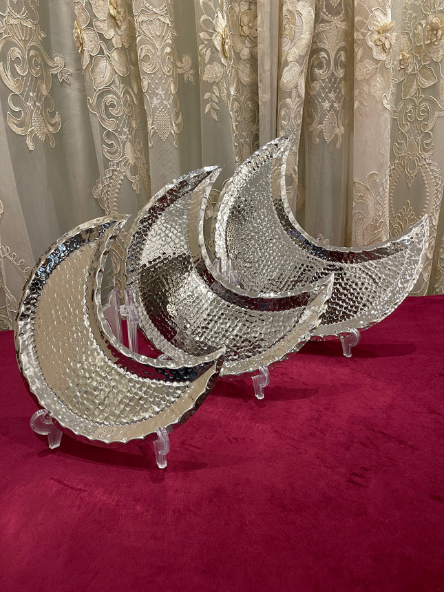 Laila Dine Crescent Stainless Steel Serving Dish (Medium Size) 35 cm