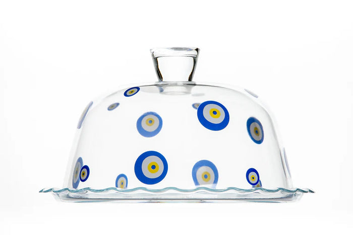 Mindada Evil Eye Petite Patisserie Serving Platter with Dome - 26.4cm