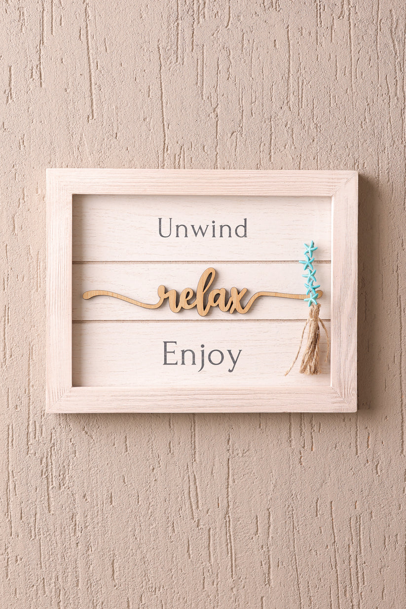 The Words Co Just Relax Wood Frame