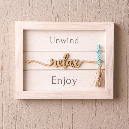 The Words Co Just Relax Wood Frame