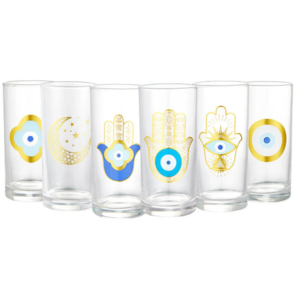 Mindada Layal Istanbul Highball Glass - 6 Pieces, 290ml