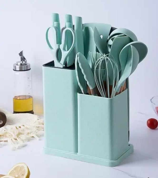 Silicone Kitchen Tools Set (19 Pcs)