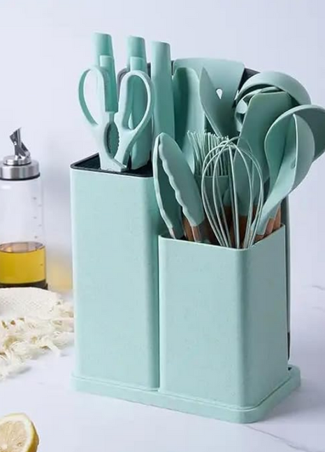 Silicone Kitchen Tools Set (19 Pcs)