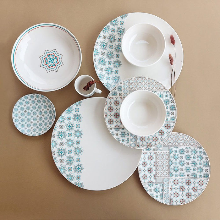 FM Mafrouka-Coup Decorated Dinnerware Set (46 Pieces)