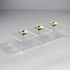 Zee Designs Plexi Glass Marble Large 3-Compartment Box