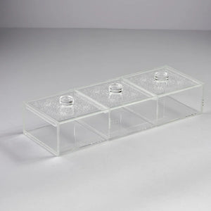 Zee Designs Plexiglass Motif Large 3-Compartments Box