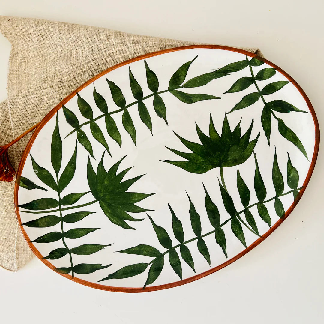 Khan Elsaada Palm Leaves Oval Platter