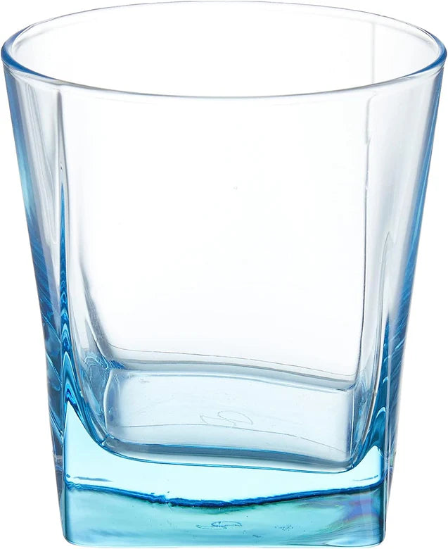 Pasabahce Carre Old Fashioned Glass - Blue, 205ml