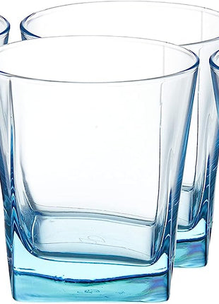 Pasabahce Carre Old Fashioned Glass - Blue, 205ml