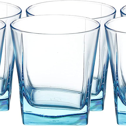 Pasabahce Carre Old Fashioned Glass - Blue, 205ml