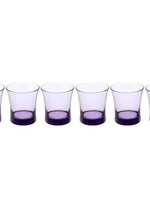 Pasabahce Carre Old Fashioned Glass - Purple, 205ml