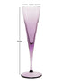 Pasabahce V-Line Champagne Flute Glass - Purple, 150ml