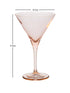 Pasabahce V-Line Martini Glass - Pink, 250ml