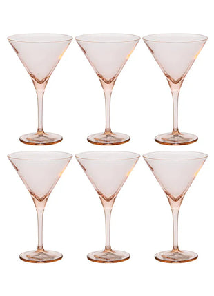 Pasabahce V-Line Martini Glass - Pink, 250ml