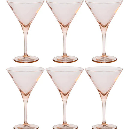 Pasabahce V-Line Martini Glass - Pink, 250ml