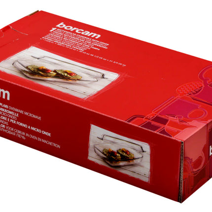 Borcam Rectangular Casserole with Cover - 1.3L
