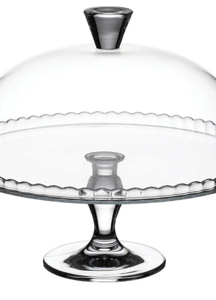 Pasabahce Patisserie Footed Serving Platter with Dome - 32cm