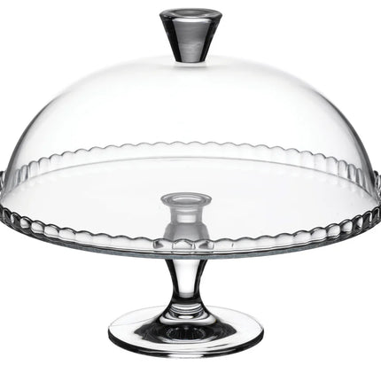Pasabahce Patisserie Footed Serving Platter with Dome - 32cm