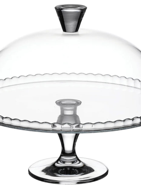 Pasabahce Patisserie Footed Serving Platter with Dome - 32cm