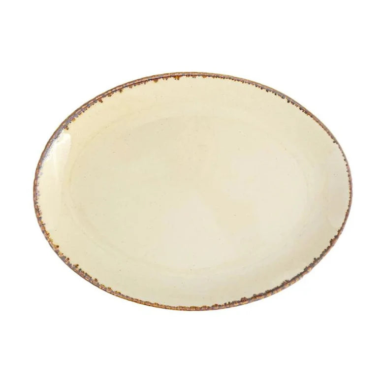 Porland Seasons Oval Plate - Beige, 31cm