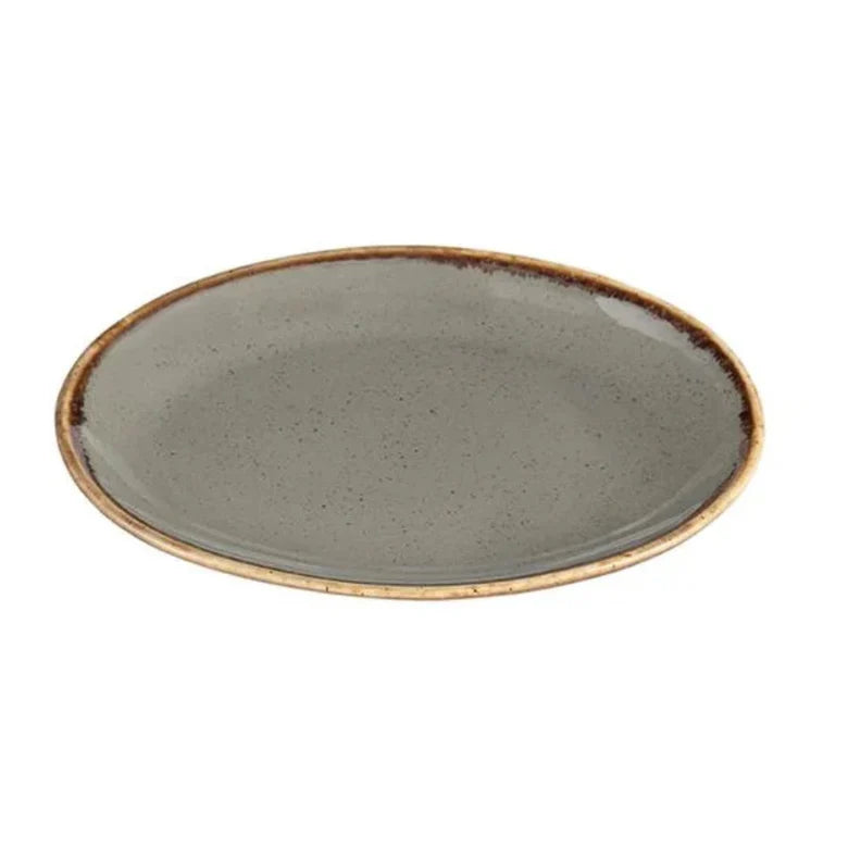 Porland Seasons Oval Plate - Dark Grey, 31cm