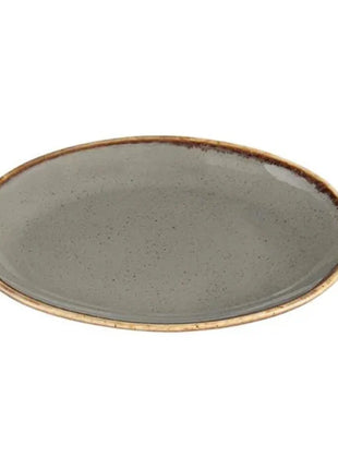 Porland Seasons Oval Plate - Dark Grey, 36cm