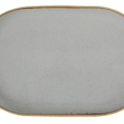 Porland Seasons Oval Serving Platter - Grey, 32x20cm