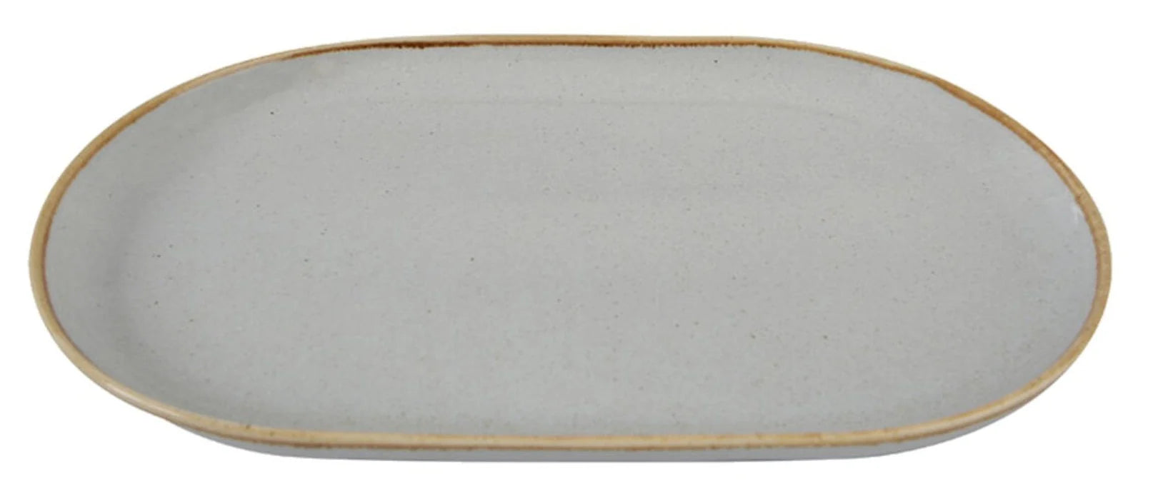 Porland Seasons Oval Serving Platter - Grey, 30x15cm