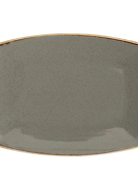 Porland Seasons Rectangular Serving Platter - Dark Grey, 32cm