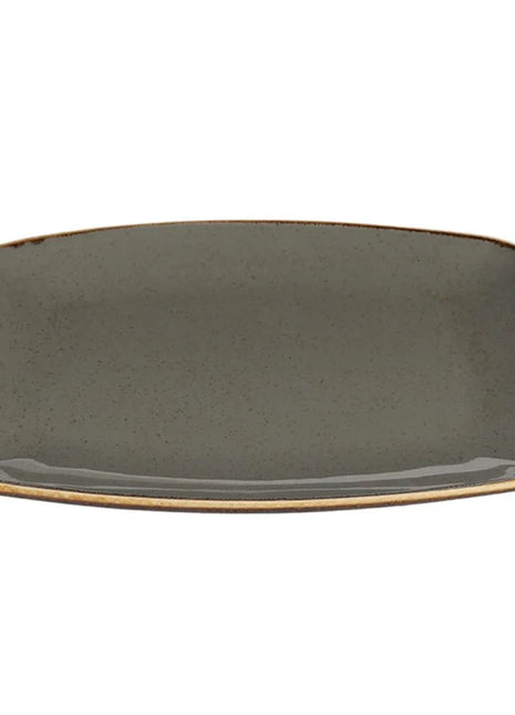 Porland Seasons Rectangular Serving Platter - Dark Grey, 32cm