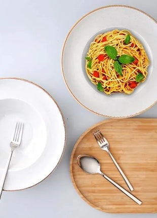 Porland Seasons Pasta Plate - Light Grey, 26cm