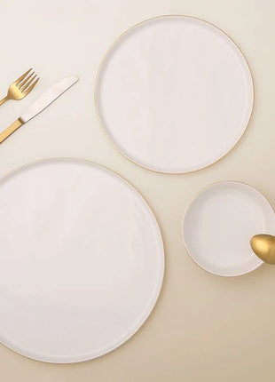 Porland Chopin Gold Banded Dinner Set - 60 Pieces for 12 People