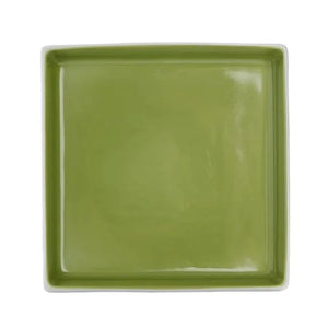 Porland Rainbow Nut Plate - Green, (Set of 2) 15x15cm