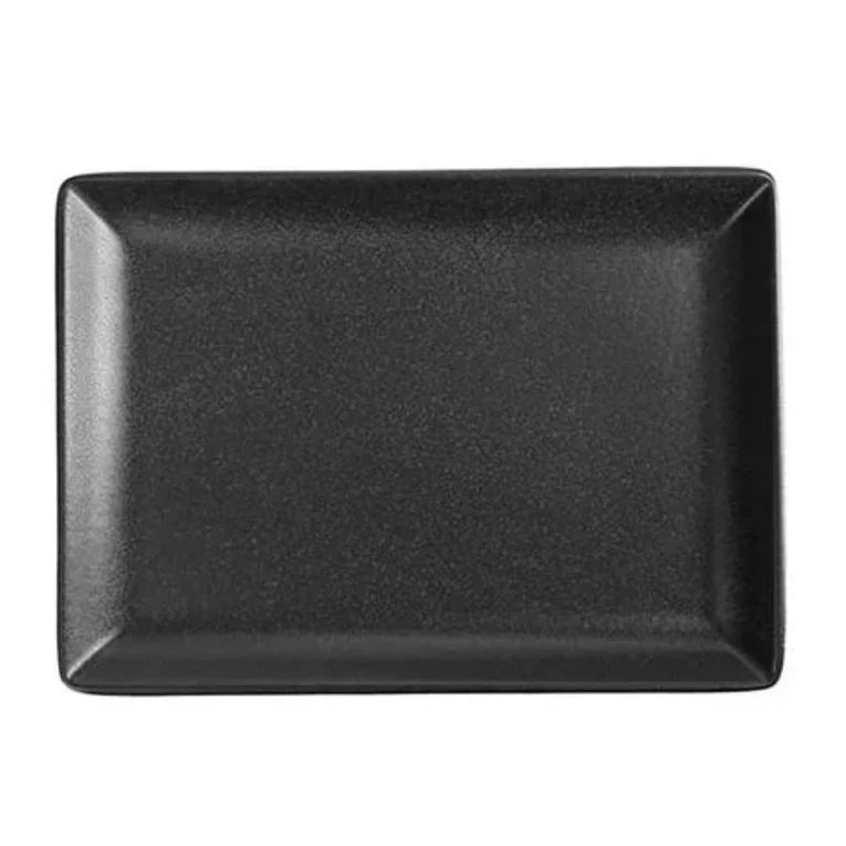 Porland Seasons Rectangular Plate - Black, 18x13cm