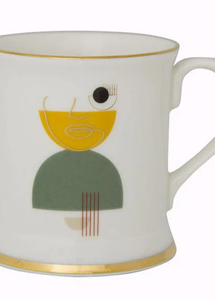 Porland Abstract Mug - 6 Pieces, 380ml