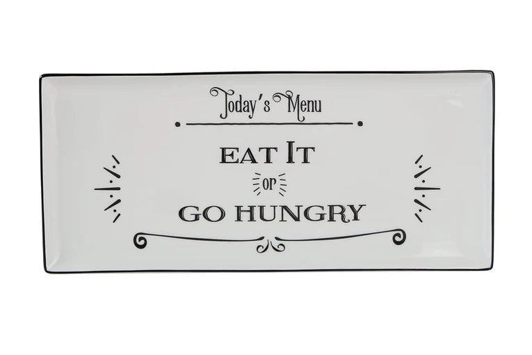 Porland Be Happy Rectangular Plate - 35x16cm