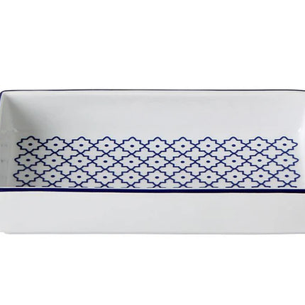 Porland Blue Passion Rectangular Serving Dish - 15x7.5cm