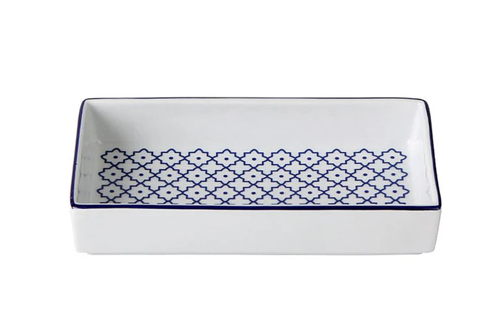 Porland Blue Passion Rectangular Serving Dish - 15x7.5cm