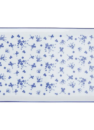Porland Blue Passion Rectangular Plate - 35x16cm