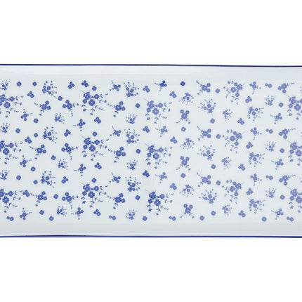 Porland Blue Passion Rectangular Plate - 35x16cm