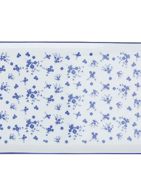 Porland Blue Passion Rectangular Plate - 35x16cm