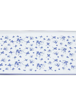 Porland Blue Passion Rectangular Plate - 35x16cm