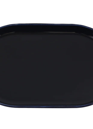 Porland Navy Blue Oval Serving Plate - 32cm