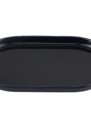 Porland Navy Blue Oval Serving Plate - 32cm