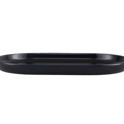 Porland Navy Blue Oval Serving Plate - 32cm