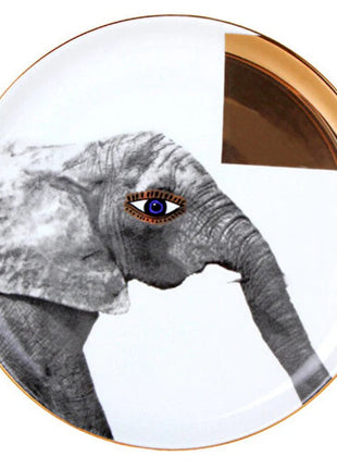Porland Wild Life Elephant Flat Plate - 20cm
