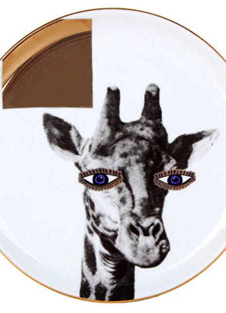 Porland Wild Life Giraffe Flat Plate - 20cm